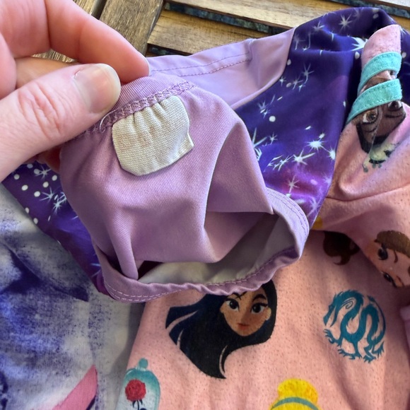 Disney Princess and Unicorn Girls Pajamas Nightgowns Pink Purple Size 5/6 Bundle - Picture 4 of 4